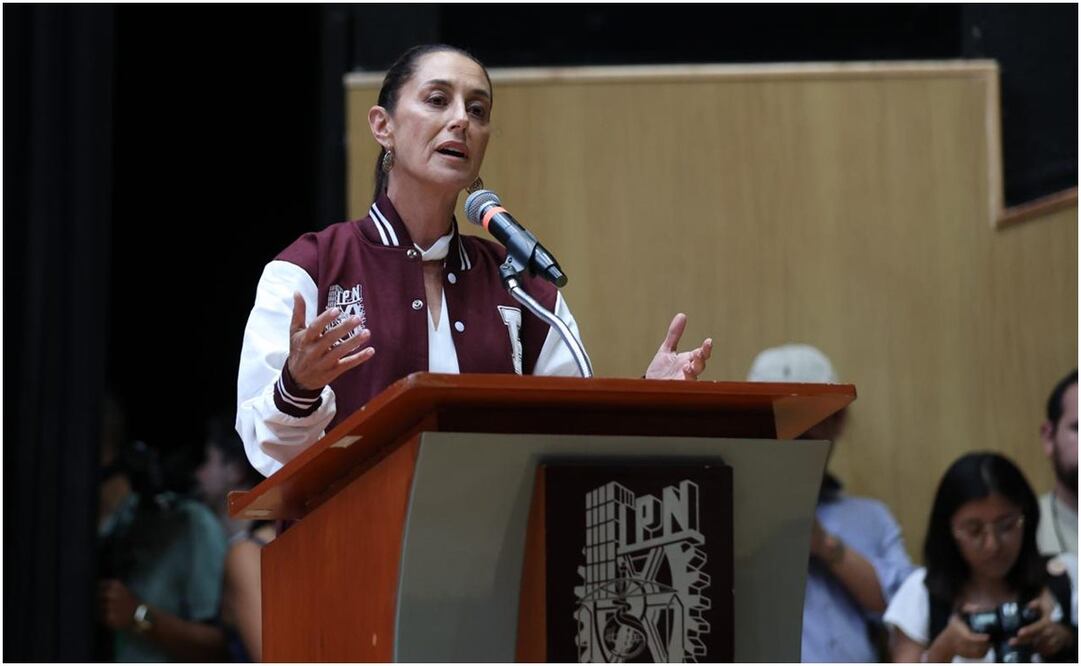 Claudia Sheinbaum visita el Instituto Politécnico Nacional, una de las universidades públicas más importantes de México. Foto: Diego Simón/ EL UNIVERSAL