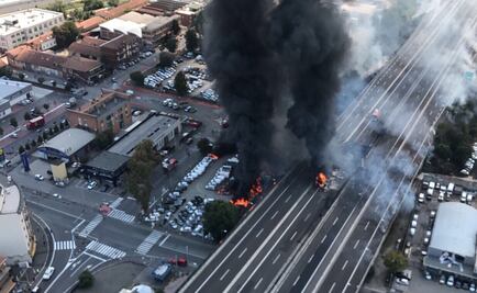 Captan explosión de camión cisterna en autopista de Bolonia, Italia