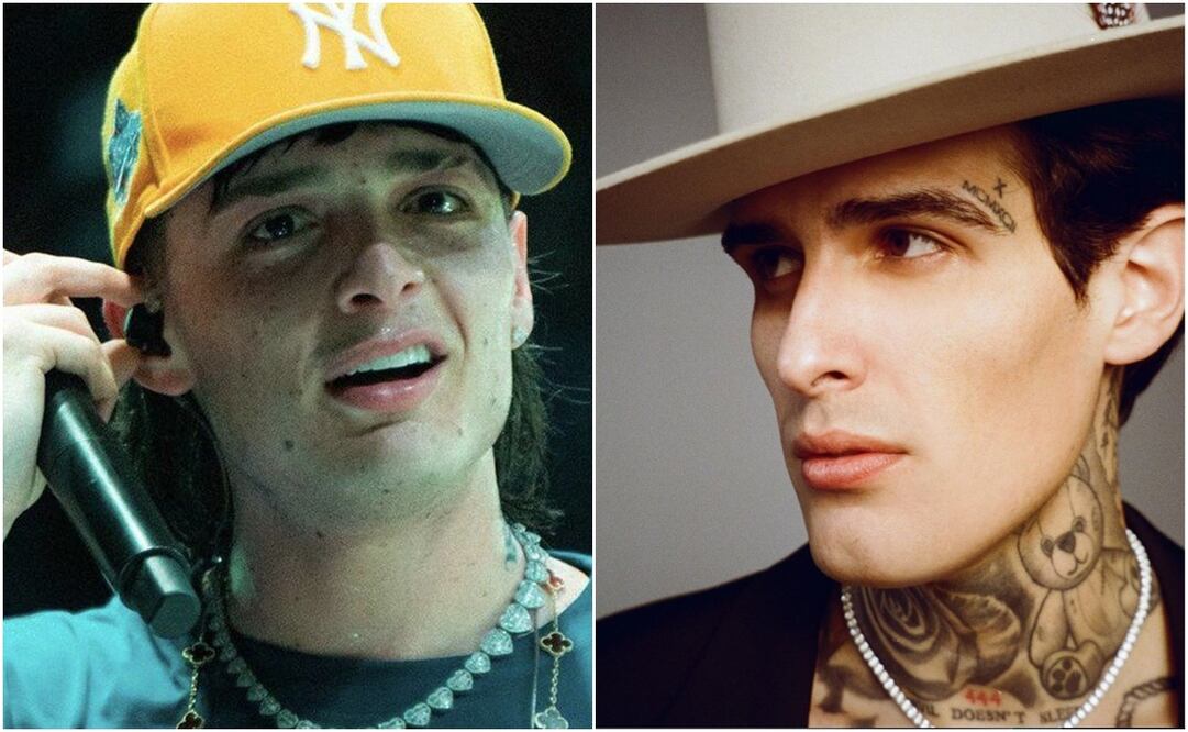 Peso Pluma y Adriel Favela. Fotos: Twitter @ElPesoPluma y @adrielfavela