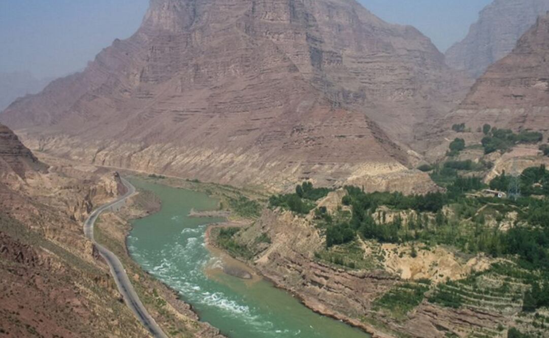 La inundación fue provocada por un terremoto que llevó al río Amarillo a formar una presa en el cañón del Jishi. (FOTO: Science) 