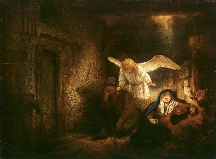 El sueño de José, pintura de Rembrandt Harmensz van Rijn (1606 - 1669)/ Museos estatales de Berlín, Gemäldegalerie / Christoph Schmidt