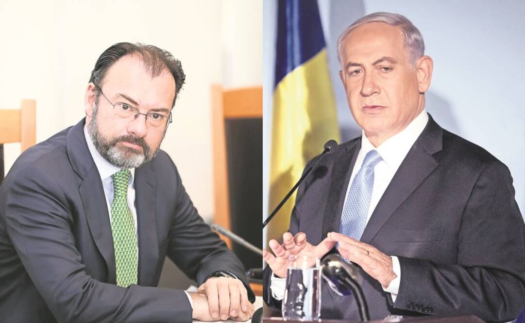 Luis Videgaray, Titular de la SRE y Benjamín Netanyahu, Primer ministro de Israel (ESPECIAL)