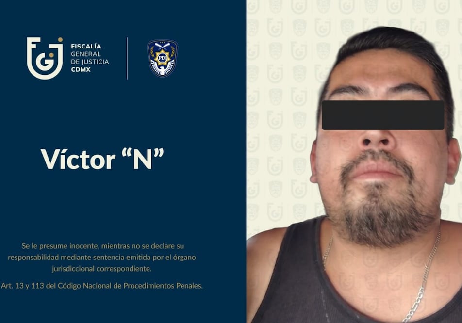 Vinculan a proceso a Víctor "N" por extorsión a un comerciante en la alcaldía Cuauhtémoc. Foto: Especial