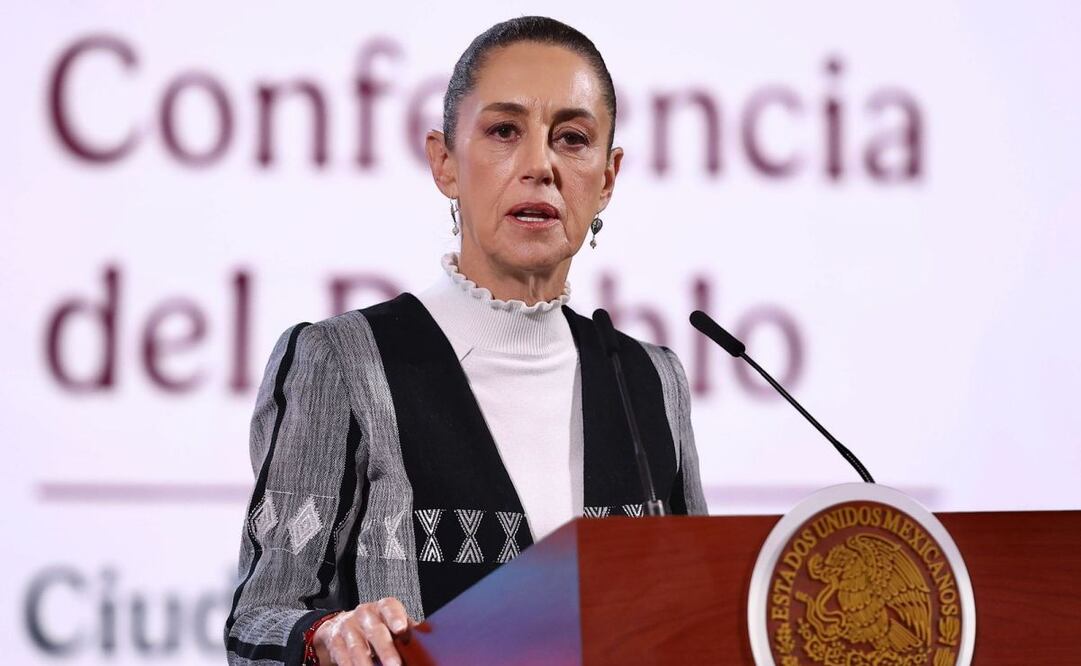 Claudia Sheinbaum, presidenta de México, durante la mañanera del 25 de febrero del 2025. Foto: Berenice Fregoso / EL UNIVERSAL