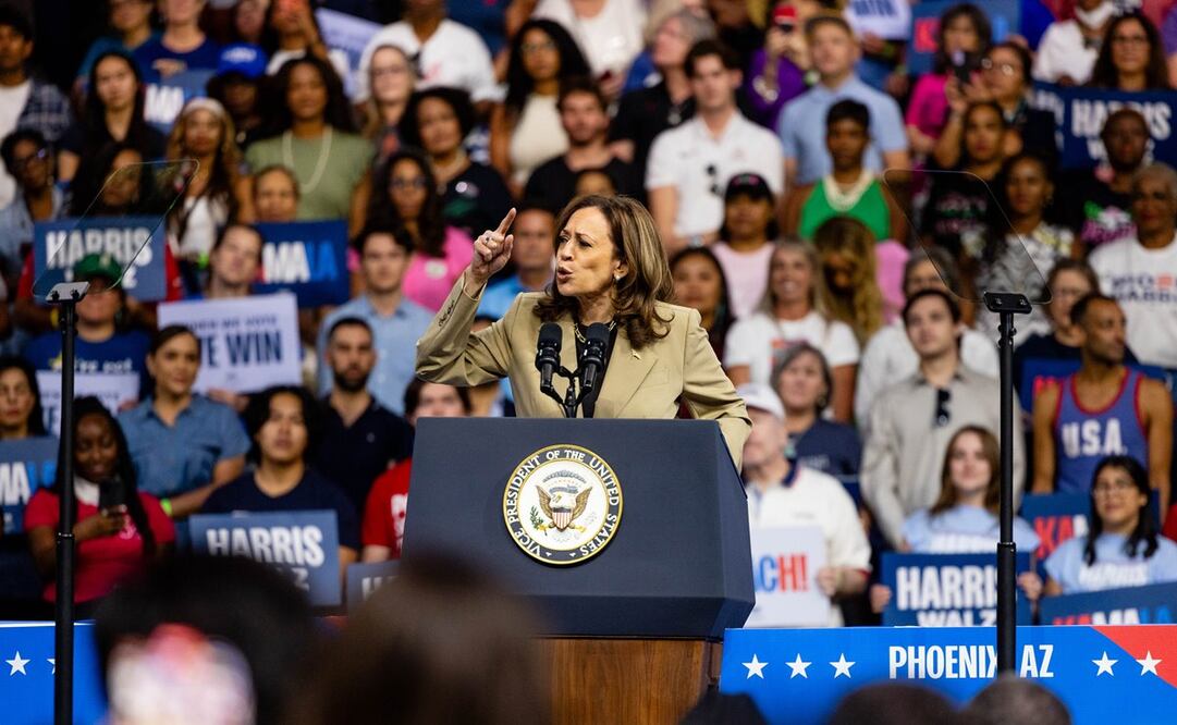 En junio pasado Trump tenía una ventaja de 6 puntos (49%-43%) frente Biden, quien el pasado 21 de julio renunció a presentarse a la reelección y señaló como su sucesora a Kamala Harris. Foto: EFE/EPA/CASSIDY ARAZIA