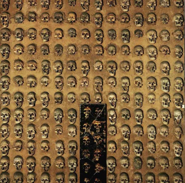 Mural ubicado en la sede de la SCJN “Un clamor por la justicia. Siete crímenes mayores”, elaborado por el artista plástico Rafael Cauduro. Foto: Especial