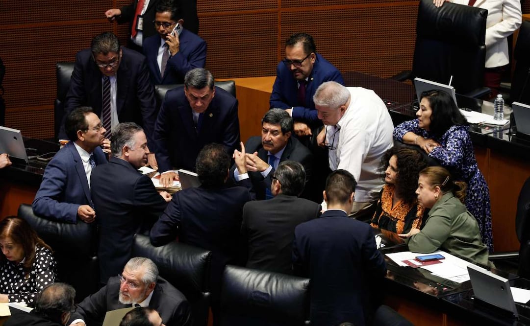Aspectos de la sesión de la Cámara de Senadores del 28 de abril de 2026. Foto: Diego Simón Sánchez / EL UNIVERSAL