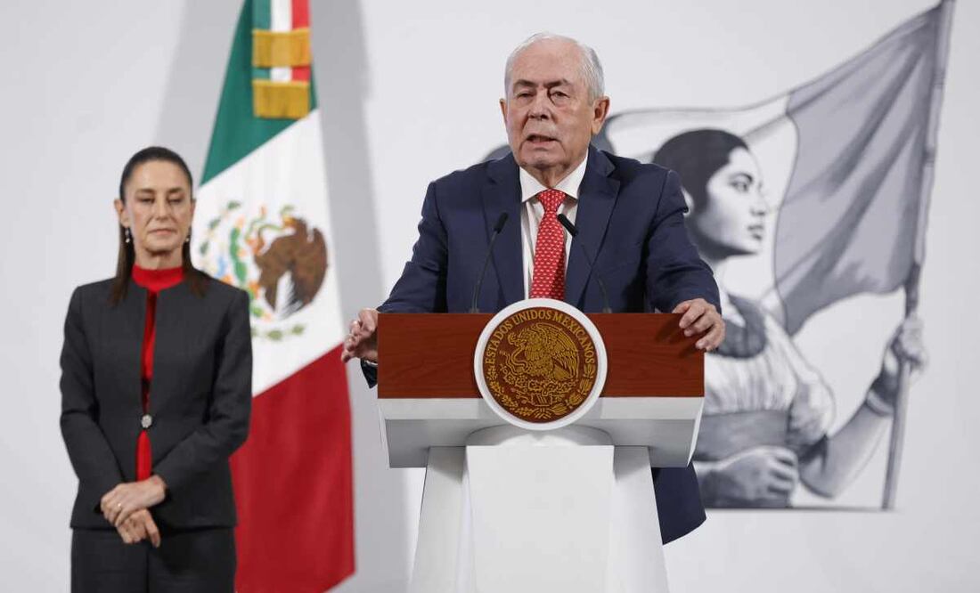 Leonel Cota Montaño, subsecretario de Agricultura y Desarrollo Rural (Sader), durante la mañanera de este 10 de julio del 2025. Foto: Diego Simón / EL UNIVERSAL.