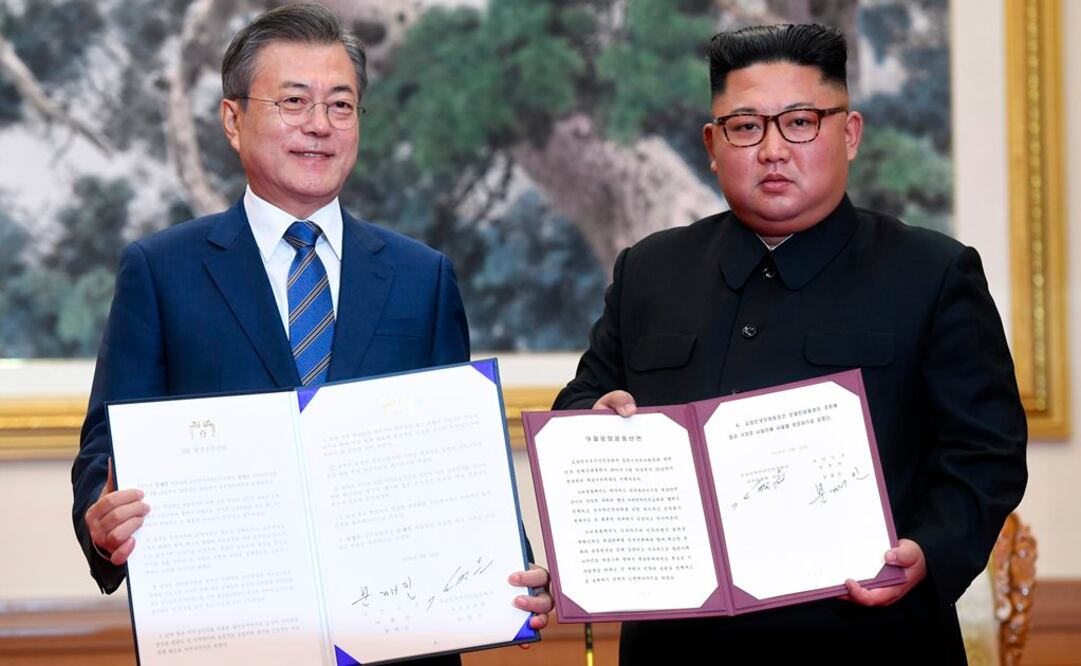 Moon y Kim se reunieron por tercera vez en septiembre, en Pyongyang (Foto: AP)