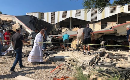 VIDEO: Así fue el momento del colapso del techo de la Iglesia de Santa Cruz en Ciudad Madero, Tamaulipas