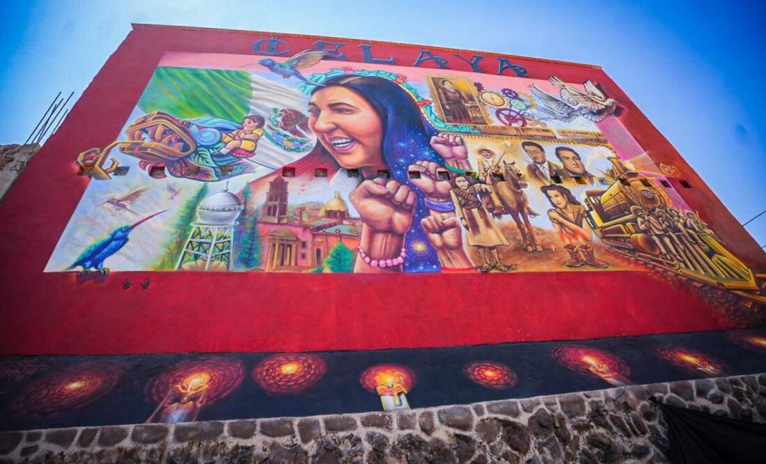 Rinden homenaje a la candidata de Morena a la Presidencia Municipal de Celaya, Guanajuato, Bertha Gisela Gaytán Gutiérrez (01/04/2025). Foto: Especial
