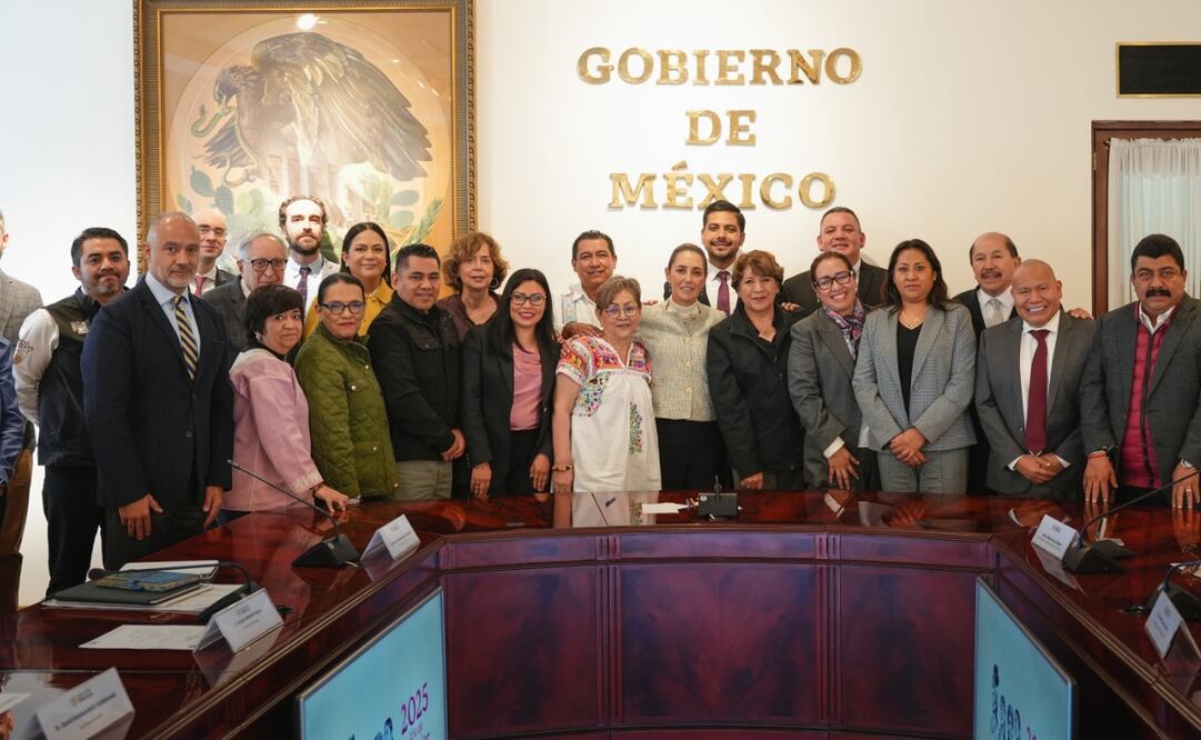Sheinbaum y Delfina Gómez “aterrizan” plan maestro para la Zona Oriente del Edomex. Foto: X @Claudiashein