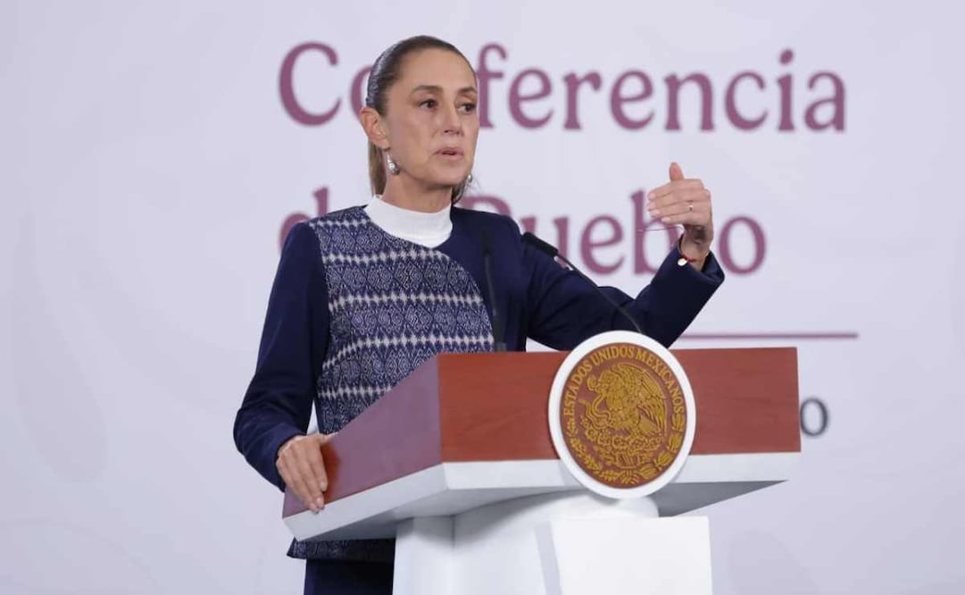 La presidenta Claudia Sheinbaum durante la mañanera del 28 de enero del 2026. Foto: Carlos Mejía / EL UNIVERSAL