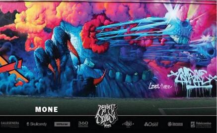 Downtown Mexico City embellished with graffiti and street art