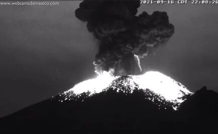 Volcán Popocatépetl registra explosión moderada