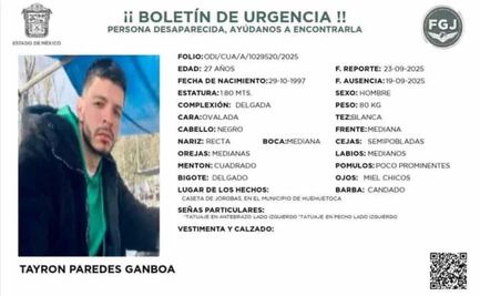 Localizan sin vida a joven venezolano desaparecido desde hace 3 meses en Edomex; trabajaba como repartidor de comida 