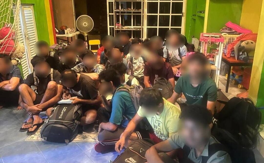 Al ingresar al sitio, los agentes de las diferentes corporaciones de seguridad hallaron a 22 hombres, mayores de edad, 21 de ellos de nacionalidad India y otro más de Vietnam. Foto: Especial