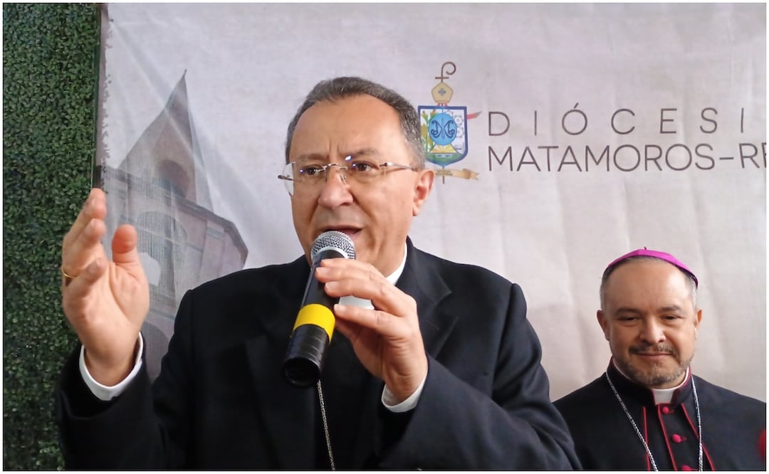 Monseñor Joseph Spiteri, embajador del Papá Francisco, durante su visita a Tamaulipas (3/12/20249. Foto: Sandra Tovar / EL UNIVERSAL