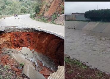 Autoridades de Hidalgo en alerta por lluvias; socavones, derrumbes y suspensión de clases