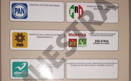 Así son las boletas electorales del Edomex; ¿Por qué Alejandra Del Moral aparece 4 veces y Delfina Gómez solo una?
