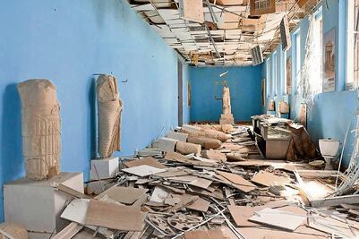 Devastación en el Museo de Palmira