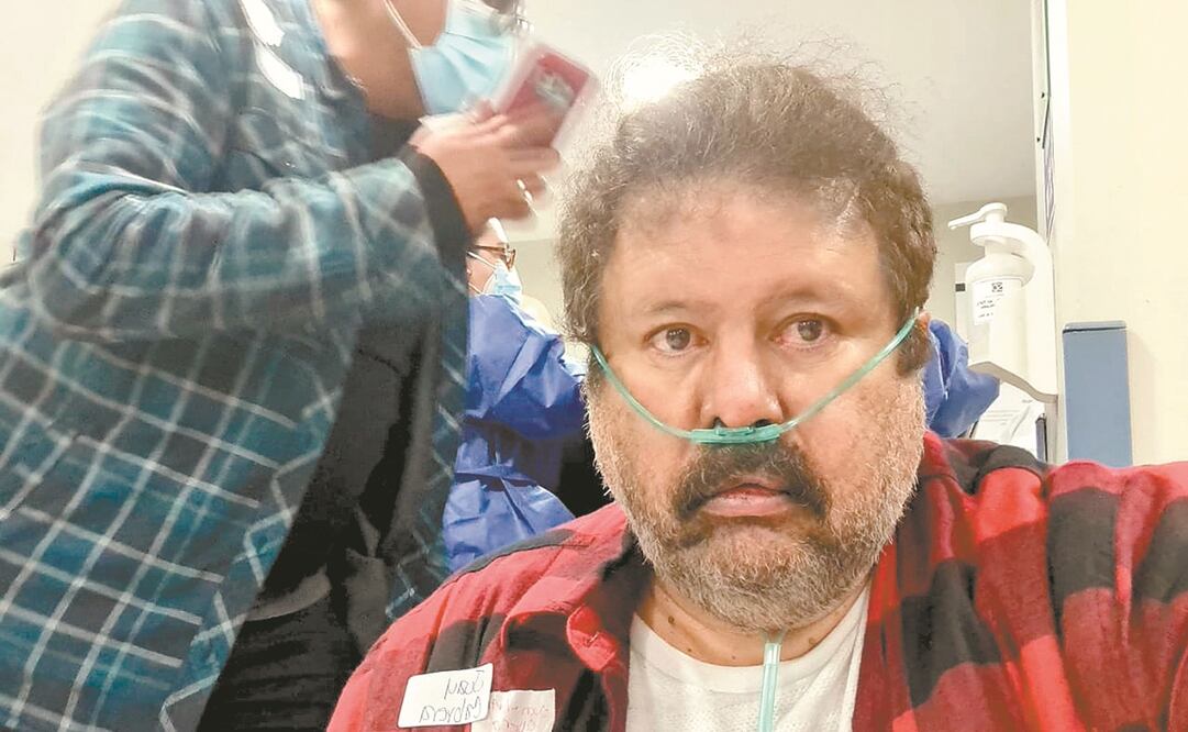 El señor Juan Martín Cabrera fue rescatado junto a otros 15 compañeros del incendio. Permanecieron en una viga a punto de caer. Foto: ESPECIAL