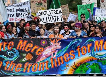 Greta Thunberg lidera manifestación por el cambio climático en Montreal