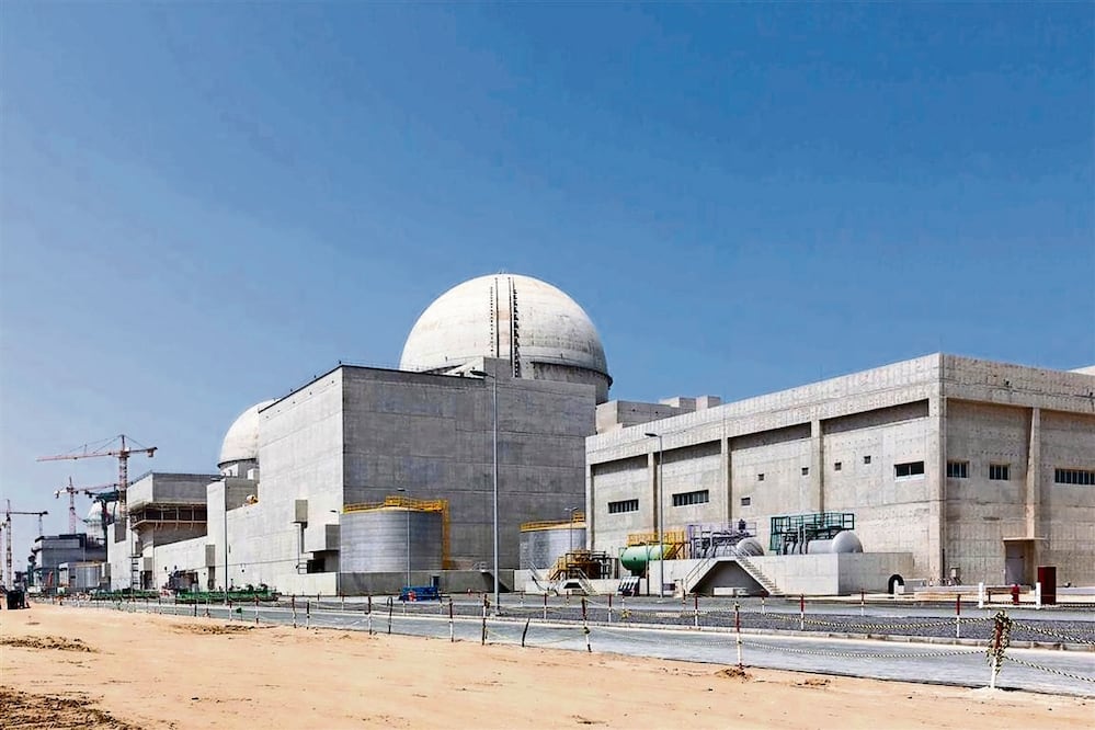 La central nuclear de Barakah, en el desierto occidental de Abu Dabi. Foto:Arun Girija / AP