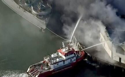 Se registra incendio en histórico muelle 45 de San Francisco