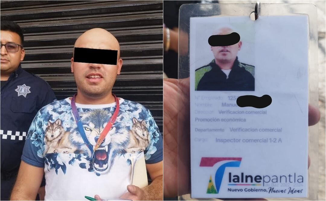 Detienen en Tlalnepantla a ex verificador municipal por presunta extorsión a un comerciante. Foto: Especial