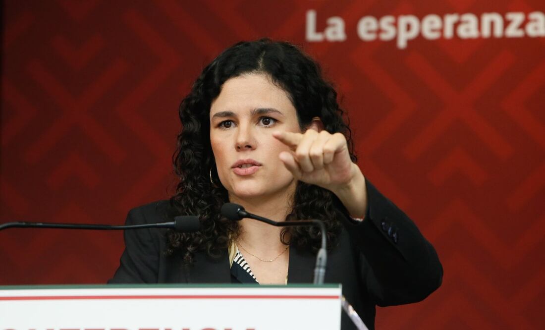 Conferencia de Prensa del CEN de Morena, encabezada por la dirigente nacional, Luisa María Alcalde Luján. Foto Darío Luna/ EL UNIVERSAL