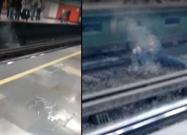 Mujer sufre ataque epiléptico y cae a vías del metro; la rescatan