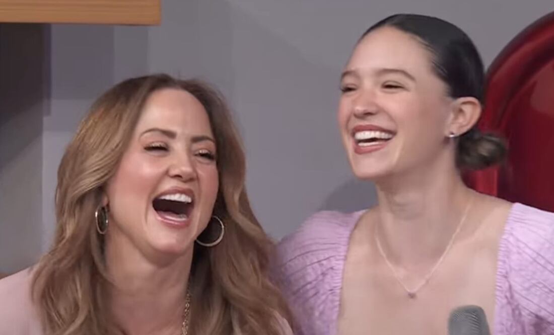 Andrea Legarreta reacciona feliz a la idea de que su hija Mía la convierta en abuela.