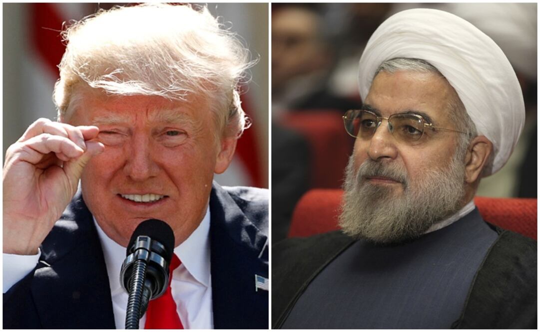 En la fotografía: El presidente de Estados Unidos, Donald Trump y el presidente de Irán, Hasan Rohani. (REUTERS.)