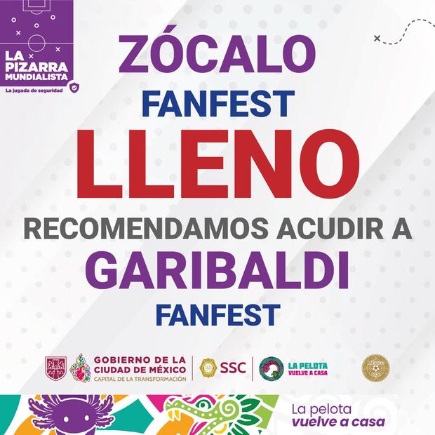 Zócalo lleno. Foto: Especial