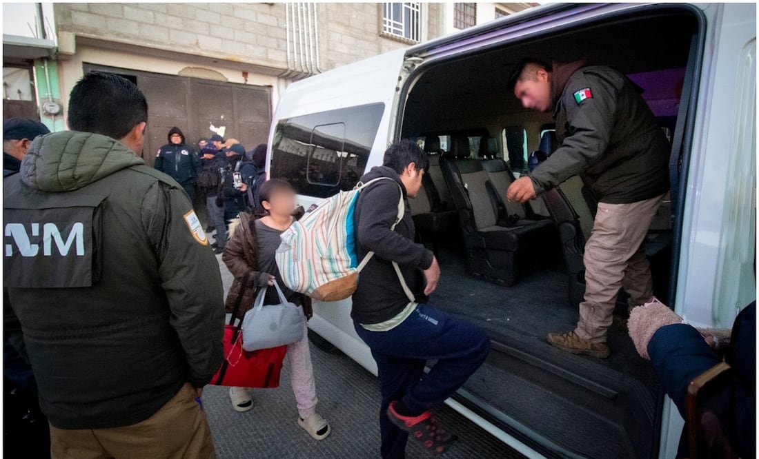 Este 3 de diciembre, fueron rescatados a 22 migrantes víctimas de explotación laboral en Tizayuca, Hidalgo. Foto: Especial