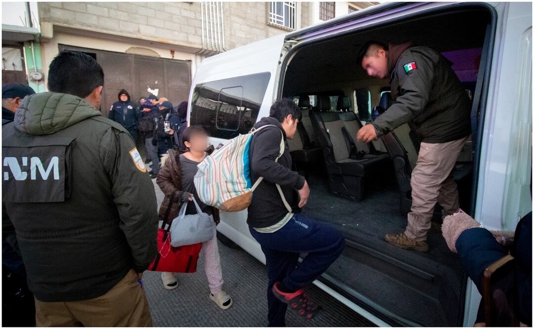 Este 3 de diciembre, fueron rescatados a 22 migrantes víctimas de explotación laboral en Tizayuca, Hidalgo. Foto: Especial