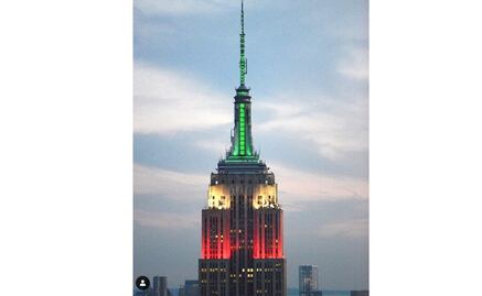 Empire State se ilumina con bandera de México por Fiestas Patrias