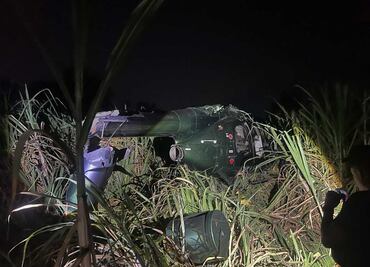 Se desploma helicóptero en Veracruz; no se reportan lesionados ni daños materiales