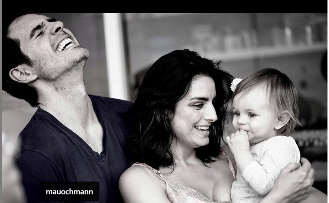 Mauricio Ochmann, Aislinn Derbez y su hija. Foto: Captura Instagram Aislinn Derbez