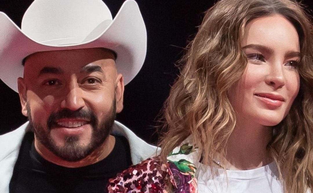 Belinda y Lupillo Rivera. Foto: Twitter @ShowmundialShow
