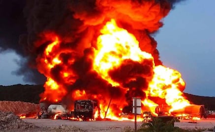 Defensa informa causa de incendio en depósito de combustible de Tren Maya; fue un “mal procedimiento de carga”