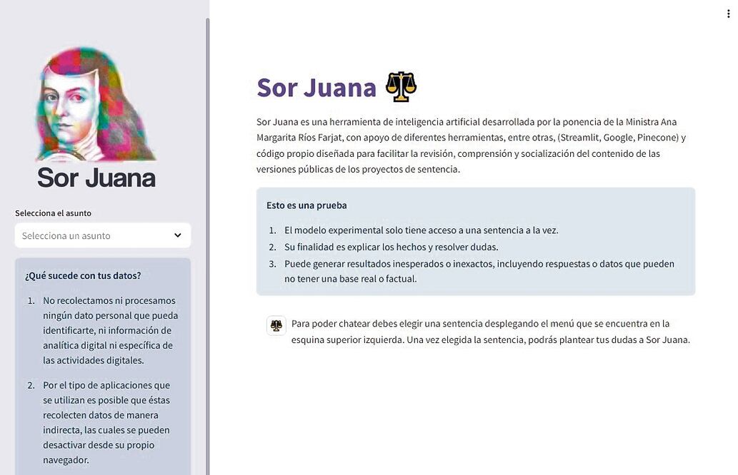 Margarita Ríos Farjat es la primera ministra de la Corte en lanzar una herramienta de inteligencia artificial para consulta pública. Foto Especial