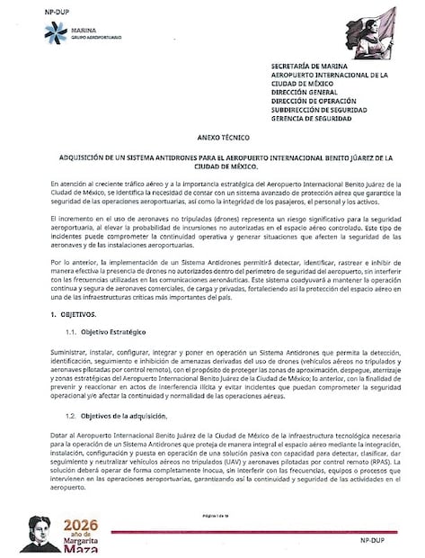 El Aeropuerto Internacional de la Ciudad de México indicó que el uso creciente de drones puede comprometer las operaciones.