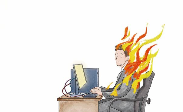 Estrés prolongado. Ilustración: Andrés Otero / EL UNIVERSAL