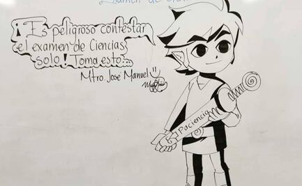 Maestro motiva a sus alumnos dibujando memes a diario