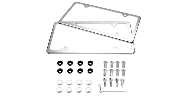 🛒 Compra aquí: Portaplacas de acero inoxidable de Indeebuy