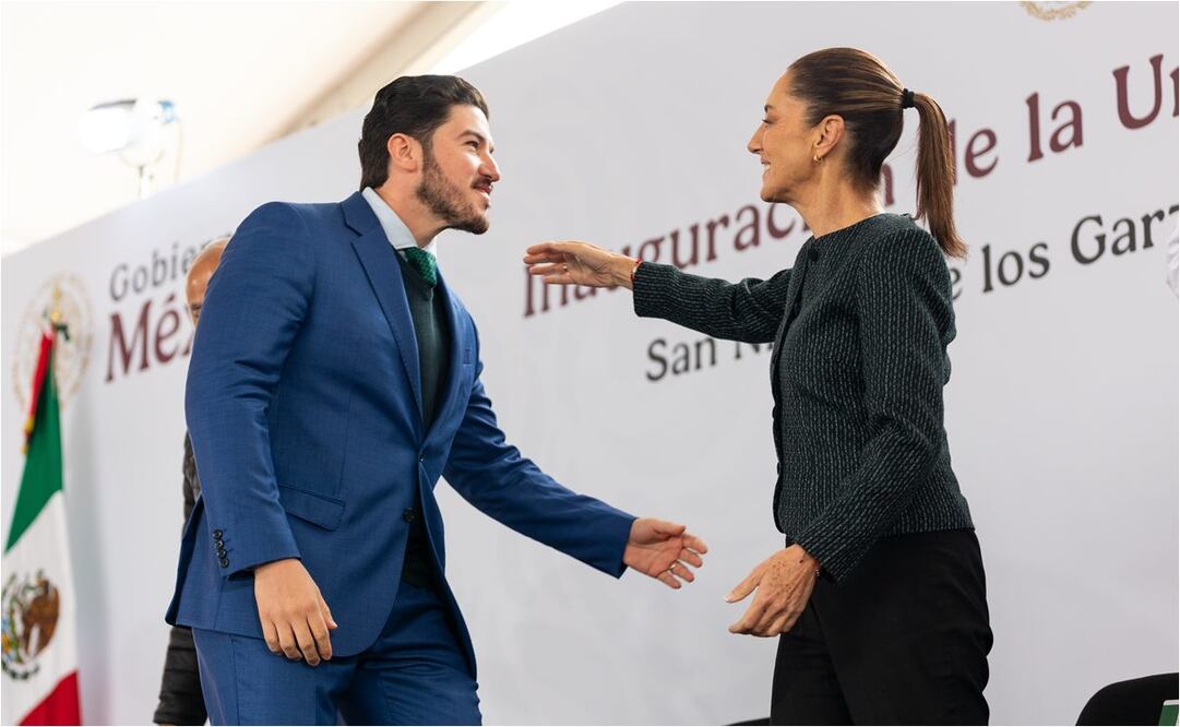 Claudia Sheinbaum, presidenta de México, y Samuel García, gobernador de Nuevo León. Foto: Especial