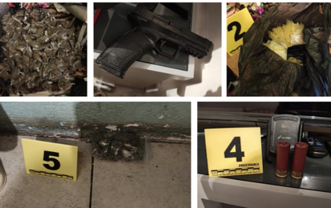 Realizan cateo en la alcaldía Miguel Hidalgo en el que se detuvo a cuatro personas y se aseguraron más de 400 dosis de droga. Foto especial