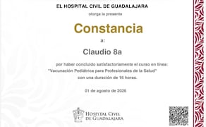 Certificado de Claudio Ochoa en cursos Saberes. Foto: tomada de X @ClaudioOchoaH